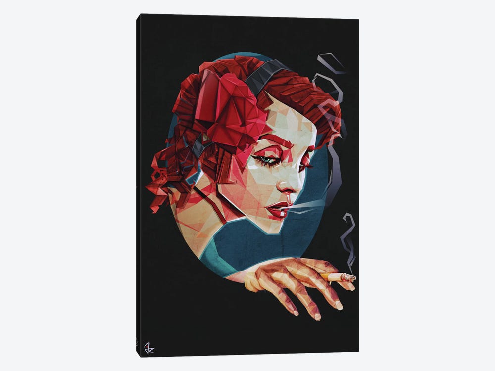 Smoking Princess by Giulio Rossi 1-piece Canvas Wall Art