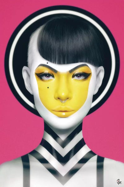 Yell by Giulio Rossi framed canvas print