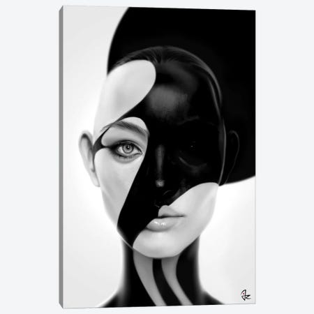 Black Mask Canvas Print #JRI52} by Giulio Rossi Canvas Artwork