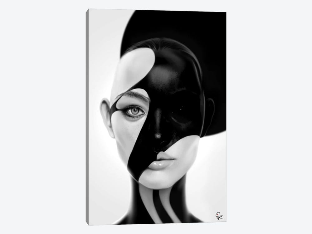 Black Mask 1-piece Canvas Wall Art