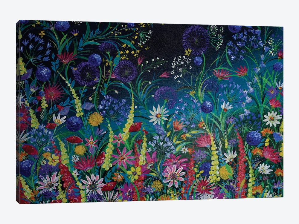 Midnight Garden Party by Jan Rogers 1-piece Canvas Wall Art