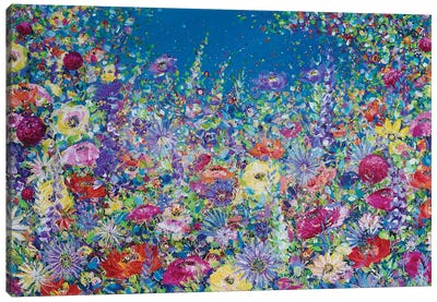 Heavenly Summer Floral Canvas Art Print - Jan Rogers
