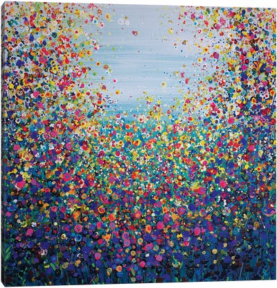Abstract Wild Meadow Canvas Art Print - Jan Rogers