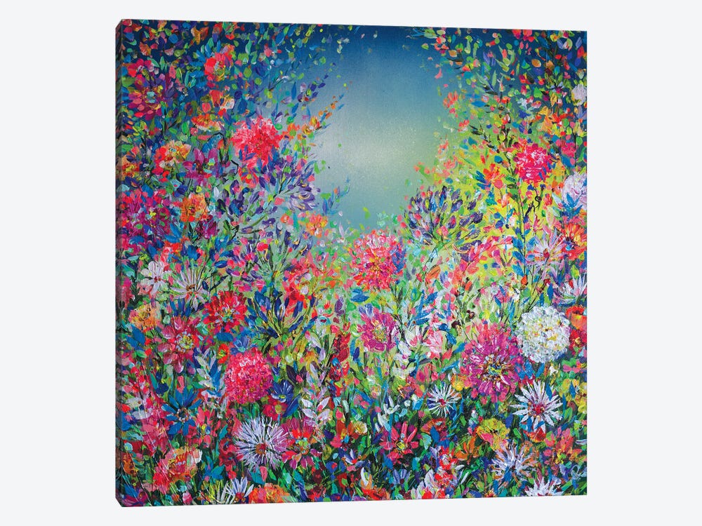 Psychedelic Floral by Jan Rogers 1-piece Canvas Artwork