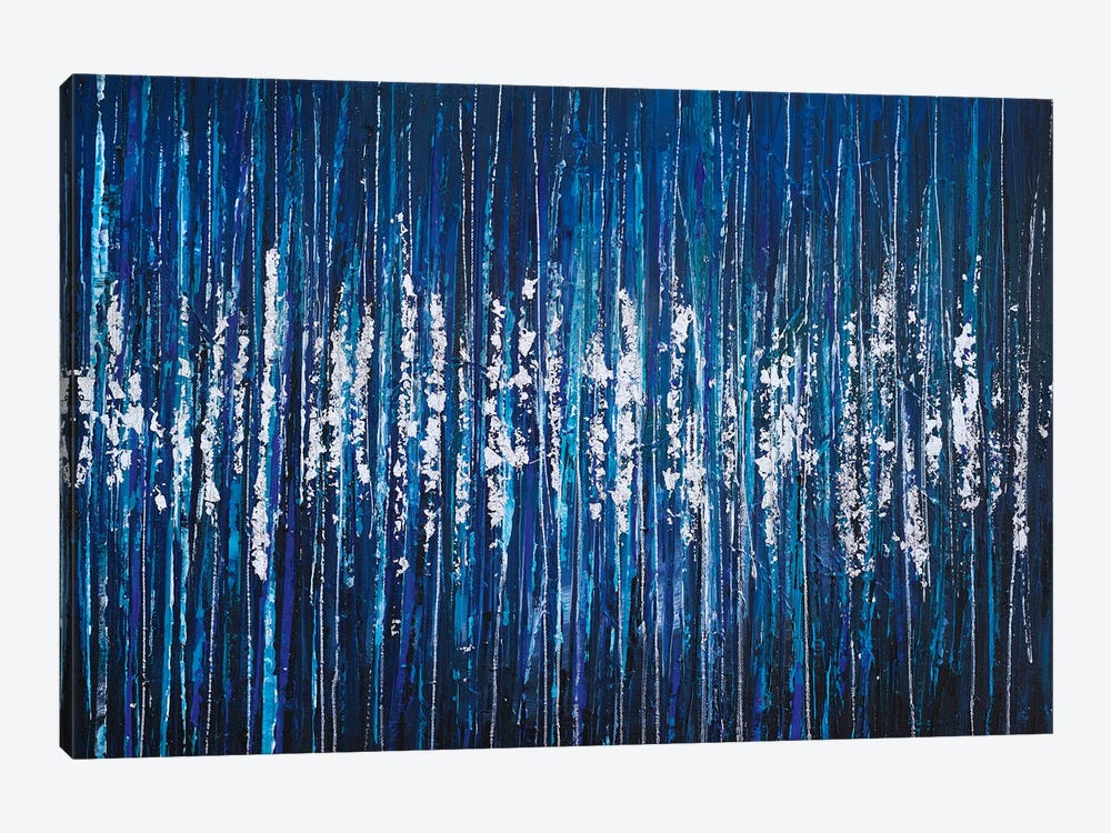 Silver Blue Cascade by Jan Rogers 1-piece Canvas Print