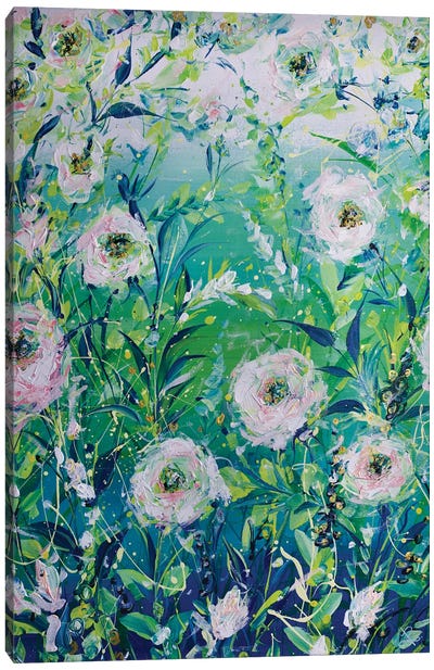 English Wid Rose Canvas Art Print - Jan Rogers
