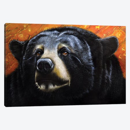 The Bear Spirit Canvas Print #JRK21} by Jurek Art Print