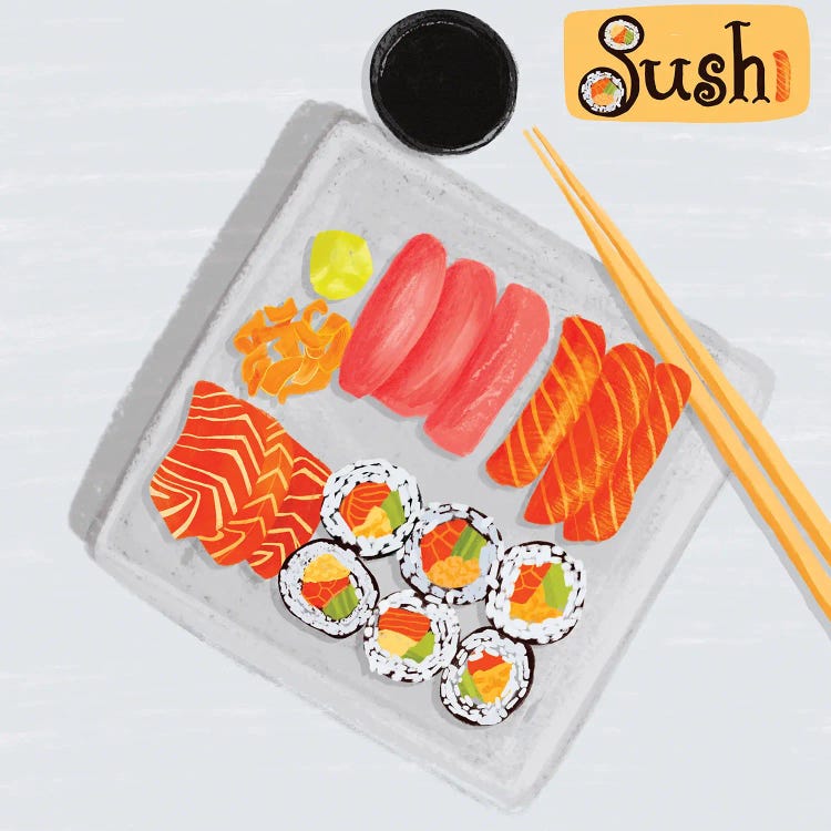 Sushi II by Juliet Rose Philips wall art