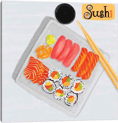 Sushi II Canvas Art Print - International Cuisine Art