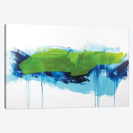 Aqua Tide Canvas Print #JRM2} by Jude Remedios Canvas Artwork