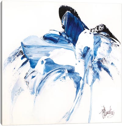 Tangled Blue III Canvas Art Print - Jude Remedios