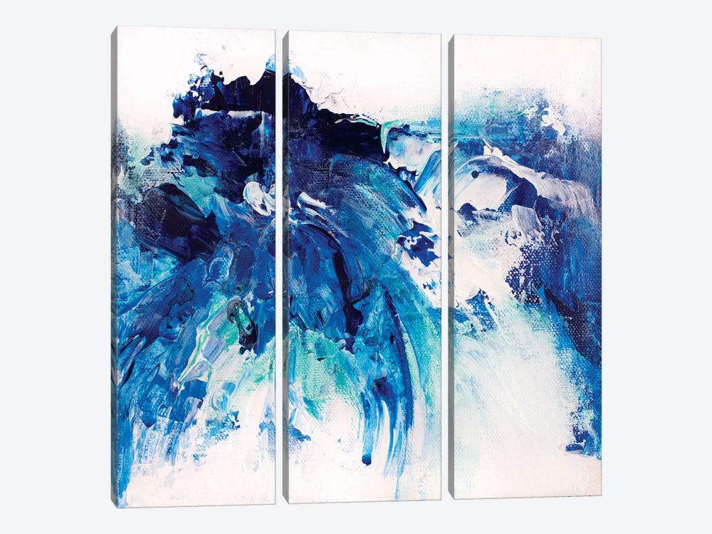 Tangled Blue VII by Jude Remedios 3-piece Canvas Art Print