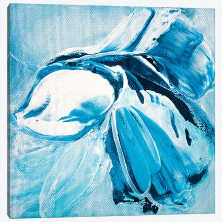 Blue Dahlia Canvas Print #JRM42} by Jude Remedios Canvas Art Print