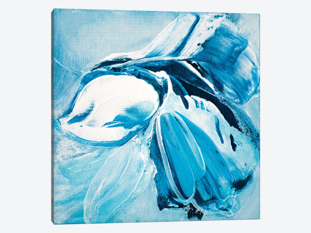 Blue Dahlia by Jude Remedios 1-piece Canvas Artwork