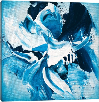 Blue Dahlia No.2 Canvas Art Print - Jude Remedios