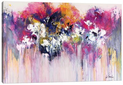 Cherry Pink & Apple Blossoms Canvas Art Print - Jude Remedios
