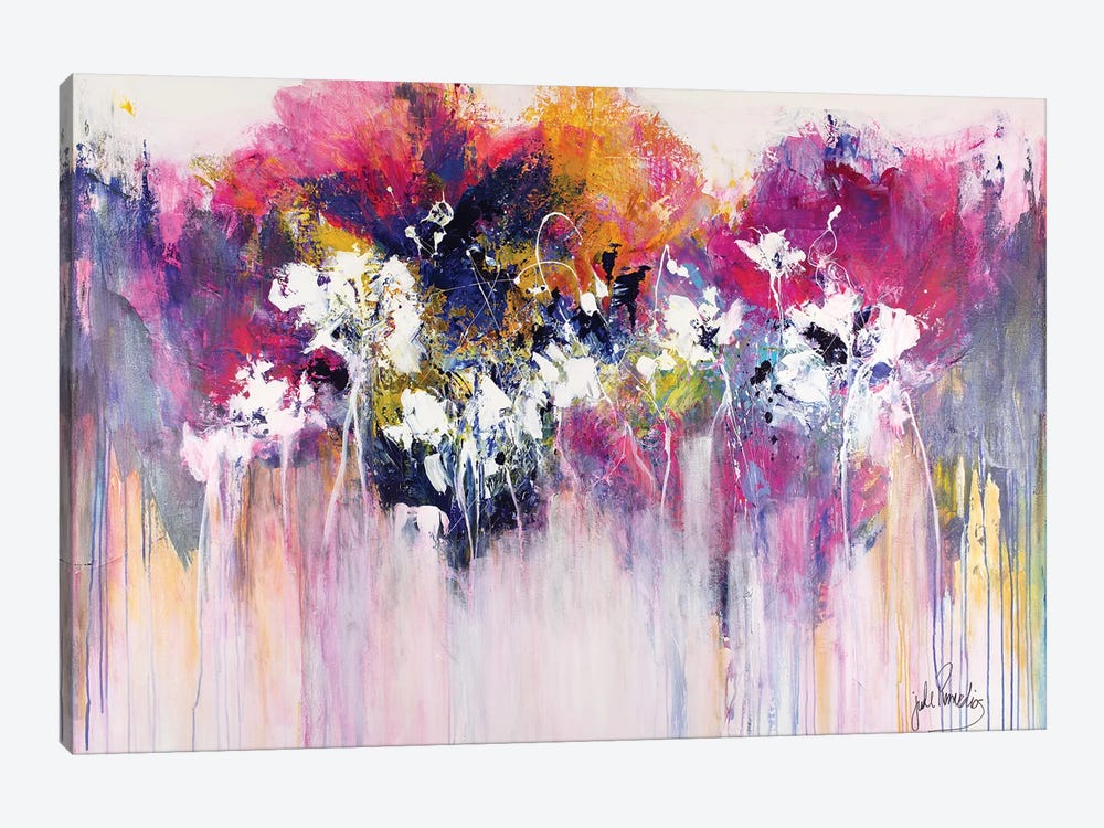 Cherry Pink & Apple Blossoms by Jude Remedios 1-piece Art Print