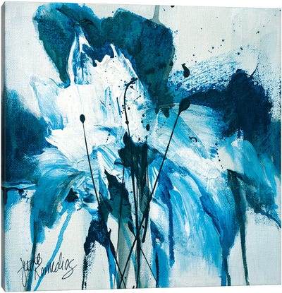 Tangled Blue No.2 Canvas Art Print - Jude Remedios