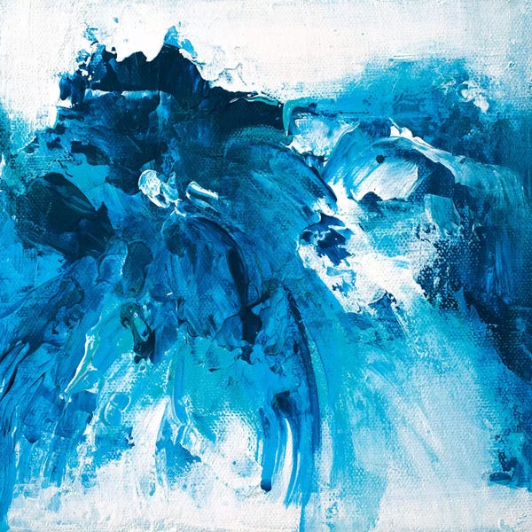 Jude Remedios: Tangled Blue No.7 by Jude Remedios