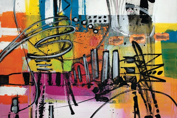 Large Modern Art - Canvas Prints: Peculiar Circumstances by Jude Remedios