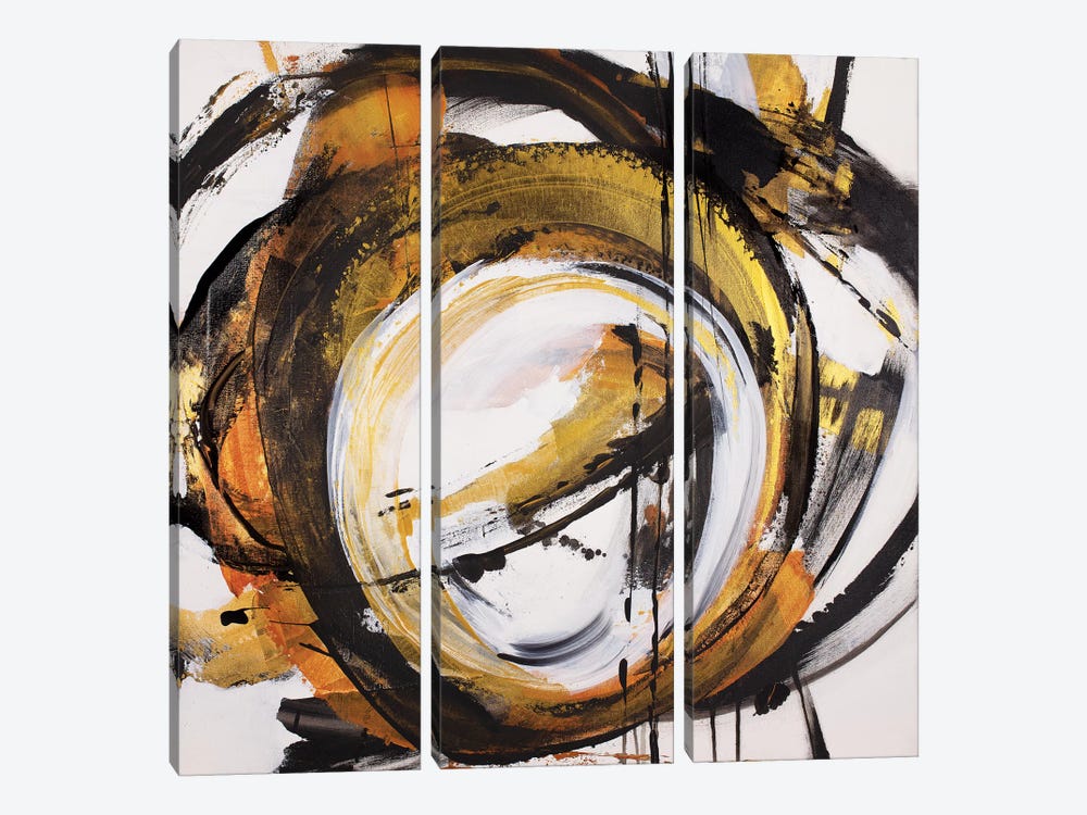 Gold On Every Bracelet VIII by Jude Remedios 3-piece Canvas Print