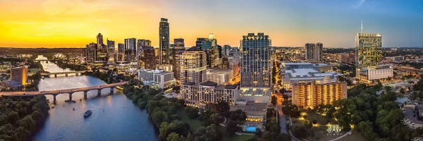 Austin: Austin Skyline After Sunset by Jonathan Ross Photography
