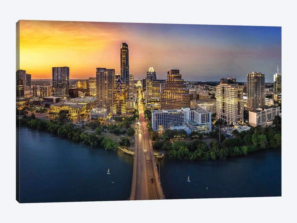 Austin Skyline With Capital Canvas Jonathan Ross Photography Icanvas