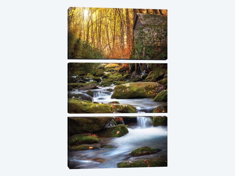 Morning Glow Near The Mill by Jonathan Ross Photography 3-piece Canvas Art Print