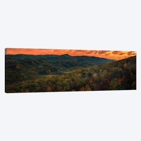 Sunset In The Smokies Canvas Print #JRP131} by Jonathan Ross Photography Canvas Wall Art