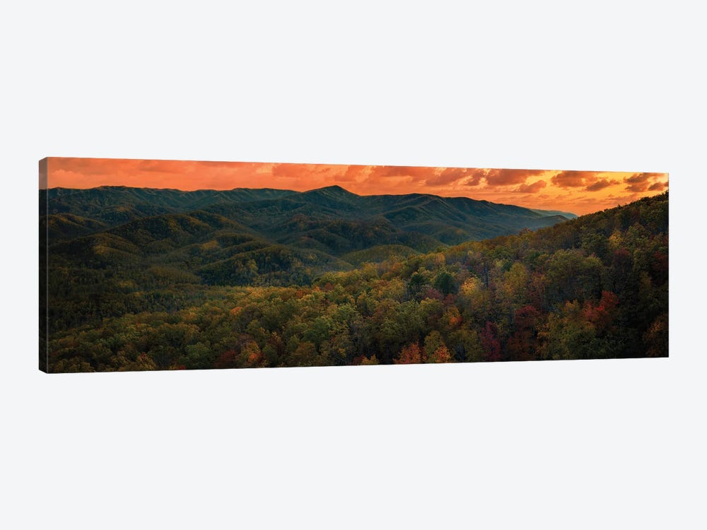 Sunset In The Smokies by Jonathan Ross Photography 1-piece Canvas Art