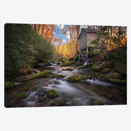 Autumn Glow Near The Mill Canvas Print #JRP132} by Jonathan Ross Photography Canvas Artwork