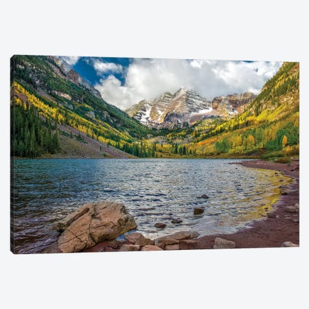 Cloudy Peaks Canvas Print #JRP13} by Jonathan Ross Photography Canvas Art Print