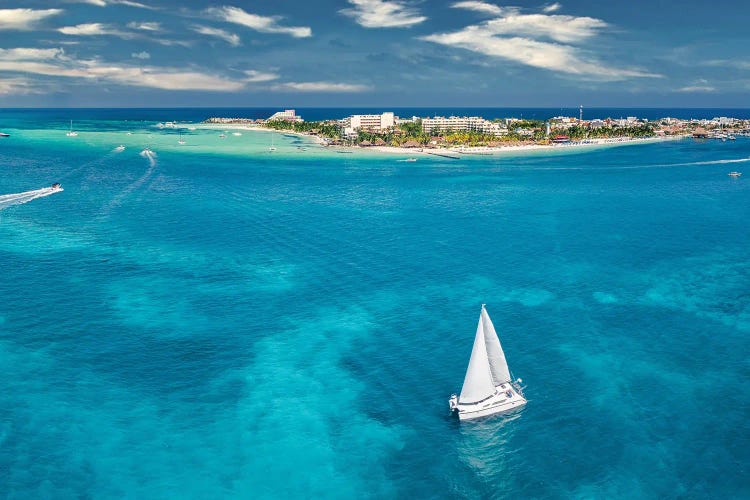 Sailing In The Blue Sea