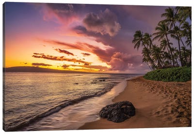 Sunrise In Maui Canvas Art Print - Beach Sunrise & Sunset Art