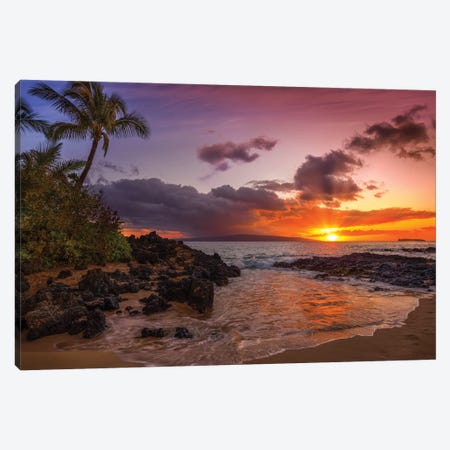 Sunset At Secret Beach Canvas Print #JRP148} by Jonathan Ross Photography Canvas Print