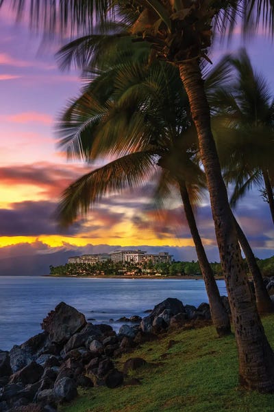 The Sun Setting Over Hawaii by Jonathan Ross Photography framed wall art