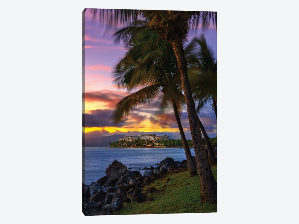 The Sun Setting Over Hawaii by Jonathan Ross Photography 1-piece Canvas Wall Art