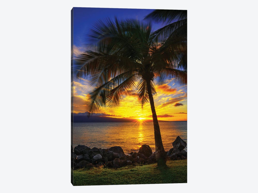 The Sun Setting Over Maui by Jonathan Ross Photography 1-piece Canvas Print
