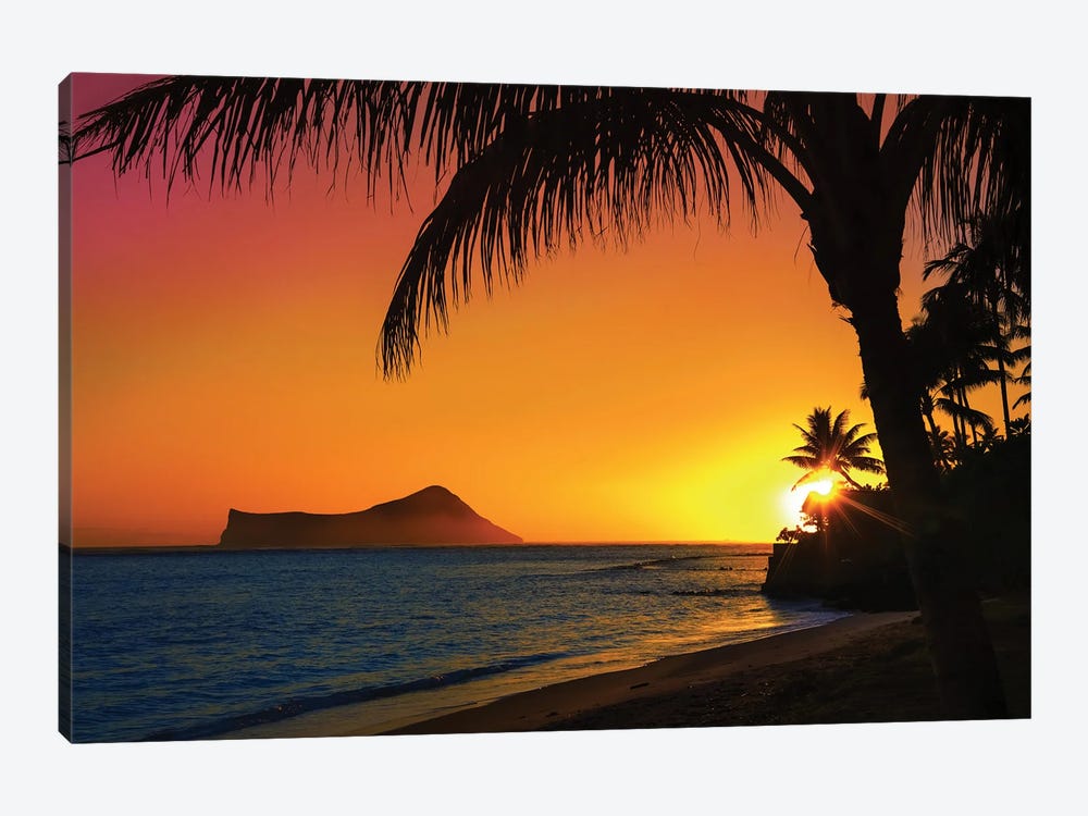 Sunset In Oahu by Jonathan Ross Photography 1-piece Canvas Art