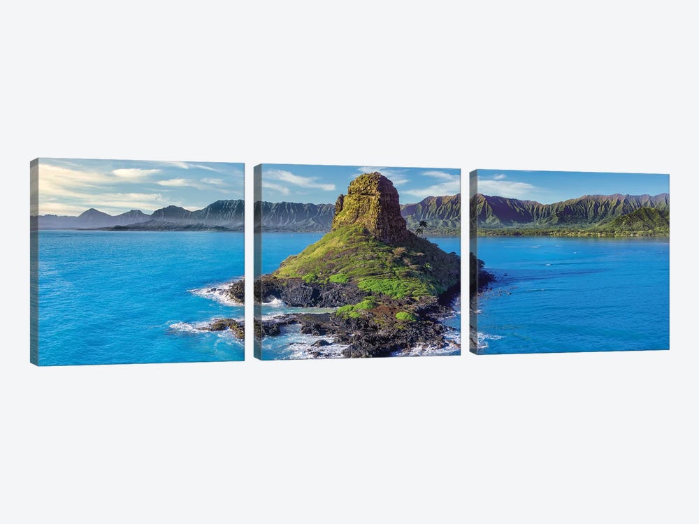 Chinaman's Hat In Oahu by Jonathan Ross Photography 3-piece Canvas Wall Art