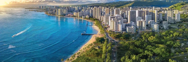 Sunset In Honolulu by Jonathan Ross Photography wall art