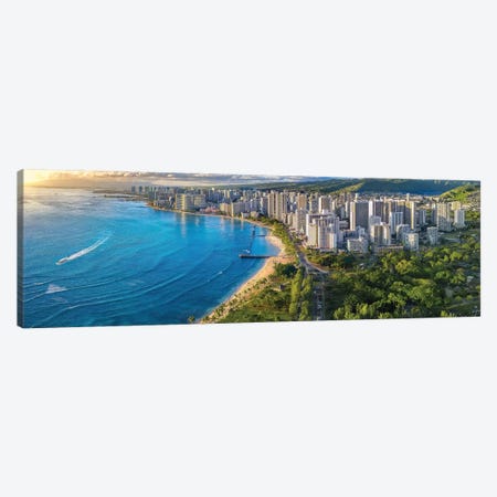 Sunset In Honolulu Canvas Print #JRP163} by Jonathan Ross Photography Canvas Print