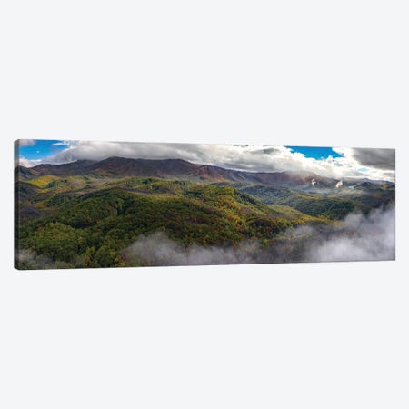 Fog Settling In The Smokies Canvas Print #JRP165} by Jonathan Ross Photography Canvas Art