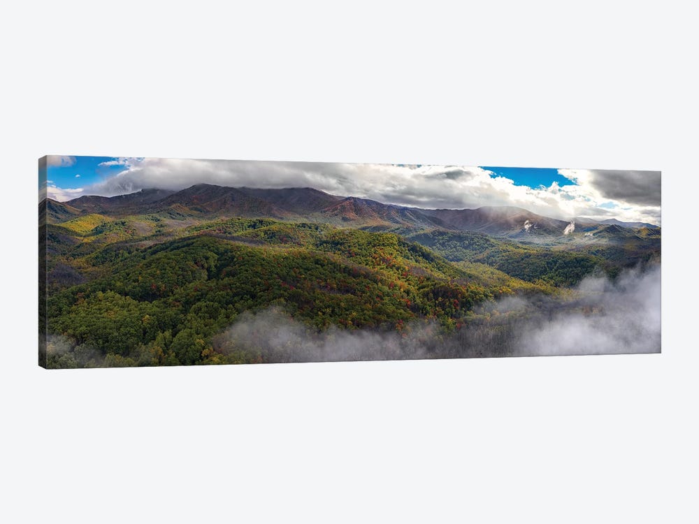 Fog Settling In The Smokies by Jonathan Ross Photography 1-piece Canvas Print
