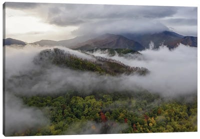 The Smoky Mountains In The Fall Canvas Art Print - Jonathan Ross Photography