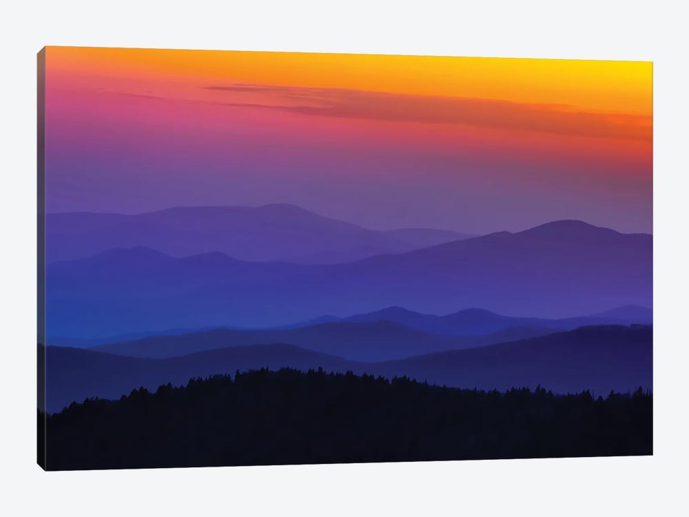 Rainbow In The Smokies by Jonathan Ross Photography 1-piece Canvas Art