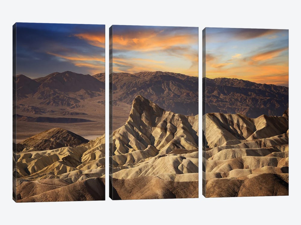 Death Valley National Park Sunset by Jonathan Ross Photography 3-piece Art Print