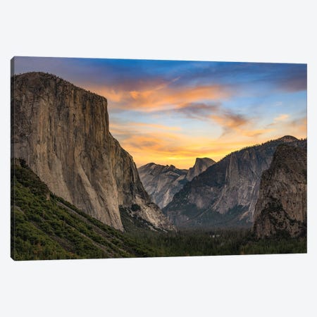 Yosemite Valley Overlook Canvas Print #JRP179} by Jonathan Ross Photography Canvas Artwork