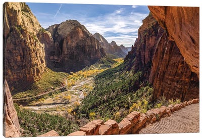 Zion National Park In The Autumn Canvas Art Print - Jonathan Ross Photography