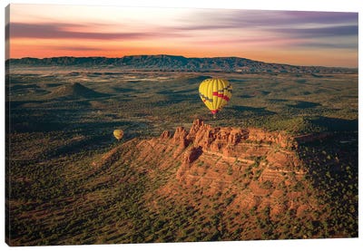 Sedona Arizona Balloon Ride Canvas Art Print - Hot Air Balloon Art